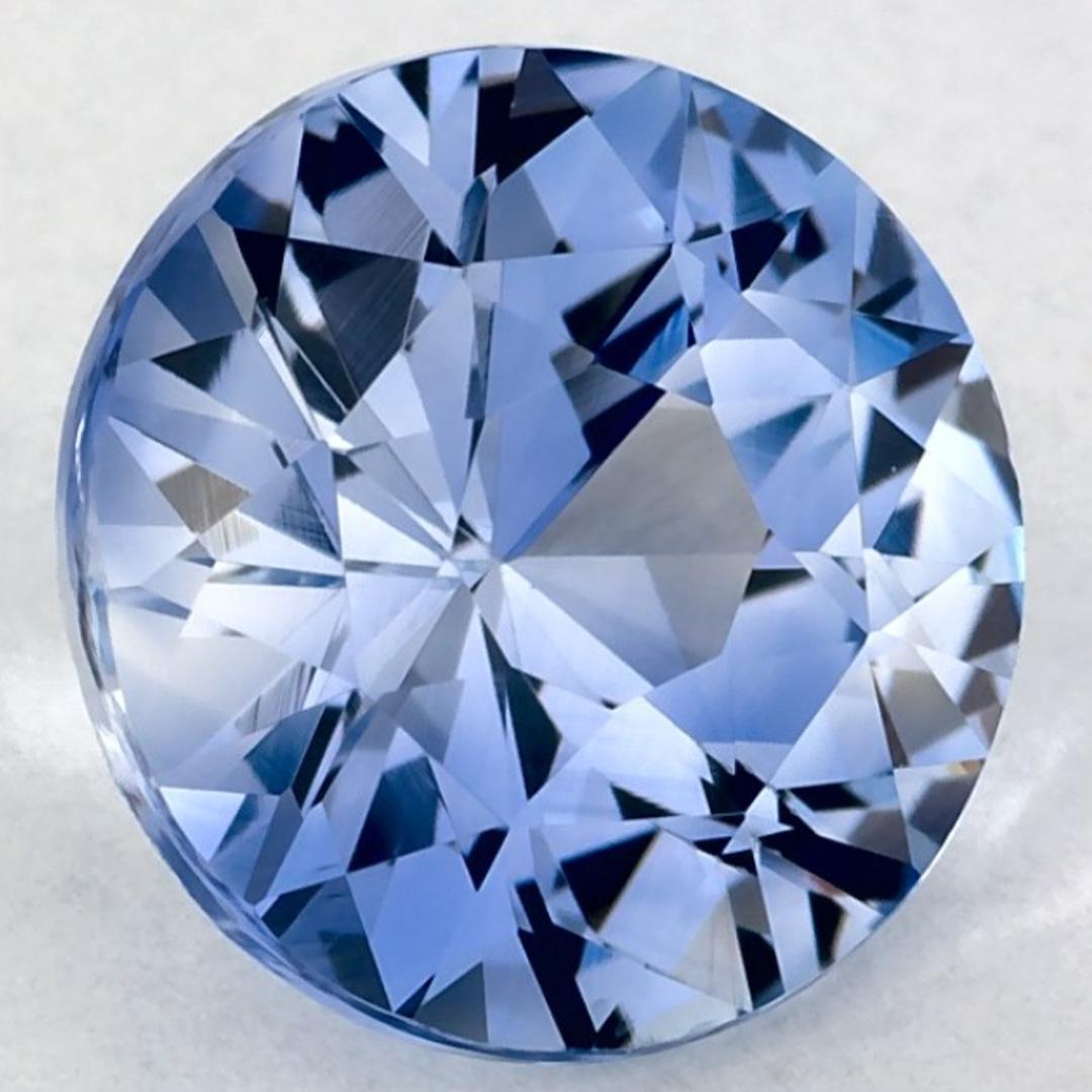 Taille ronde 3.03 Ct Blue Sapphire Round Loose Gemstone (pierre précieuse en vrac) en vente