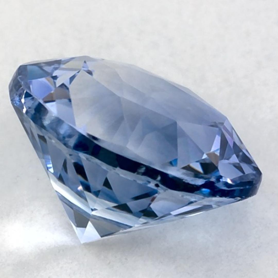 3.03 Ct Blue Sapphire Round Loose Gemstone (pierre précieuse en vrac) en vente 1