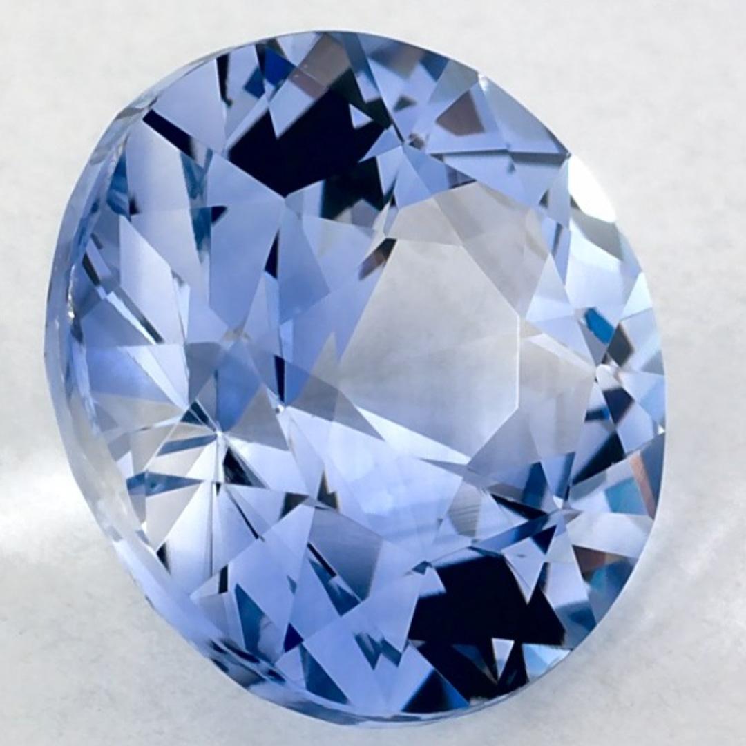 3.03 Ct Blue Sapphire Round Loose Gemstone (pierre précieuse en vrac) en vente 2