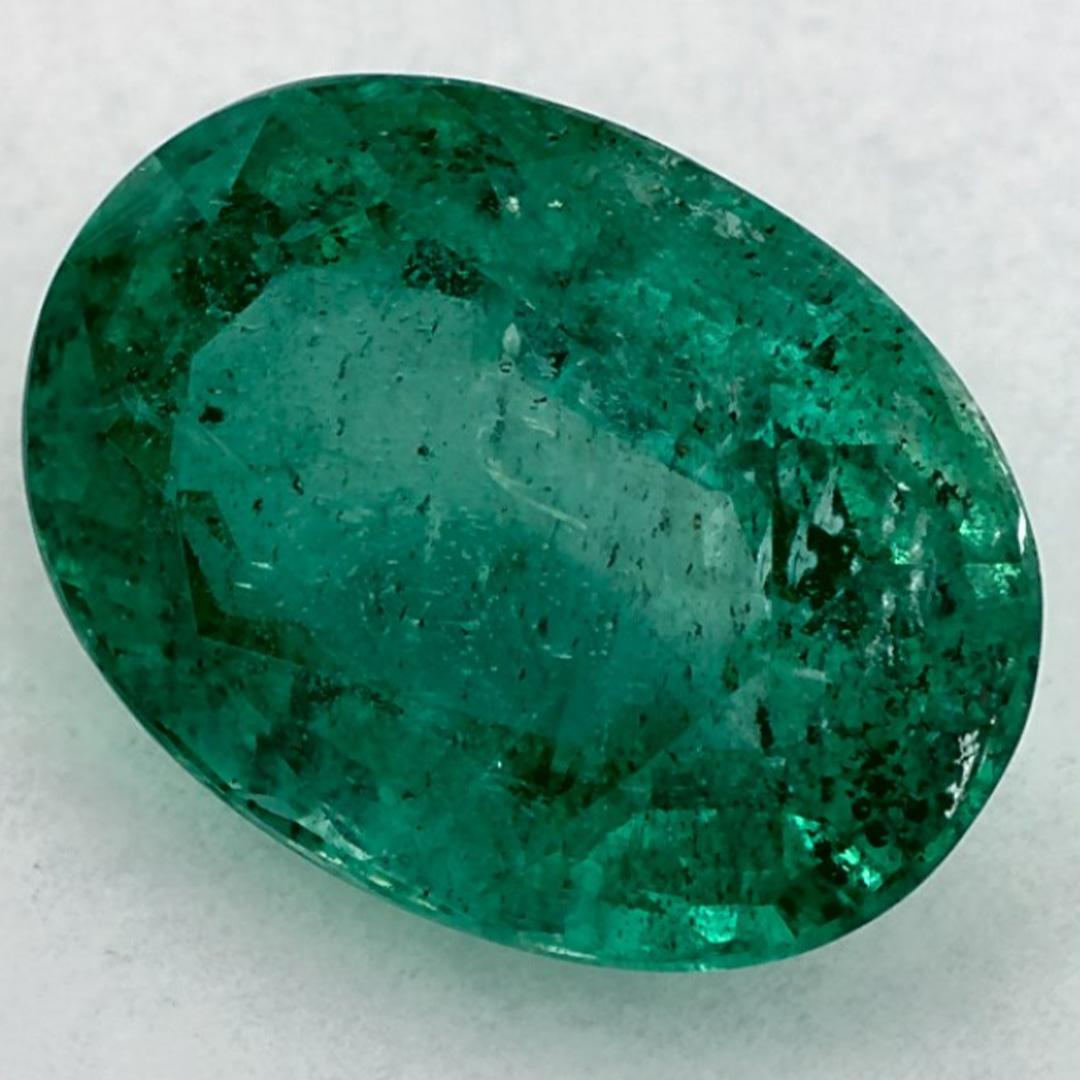 Taille ovale 3.03 Cts Emerald Oval Loose Gemstone (pierre précieuse en vrac) en vente