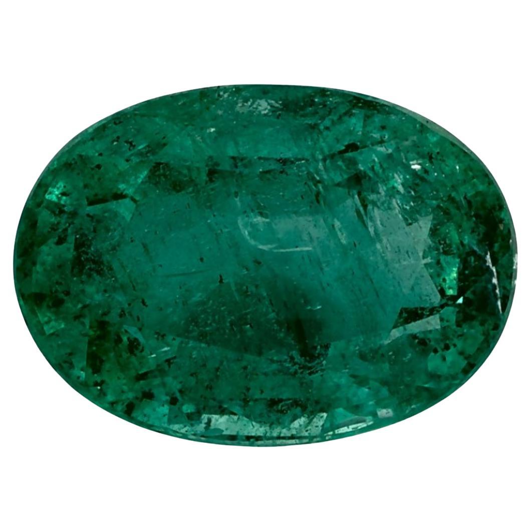 3.03 Cts Emerald Oval Loose Gemstone (pierre précieuse en vrac)