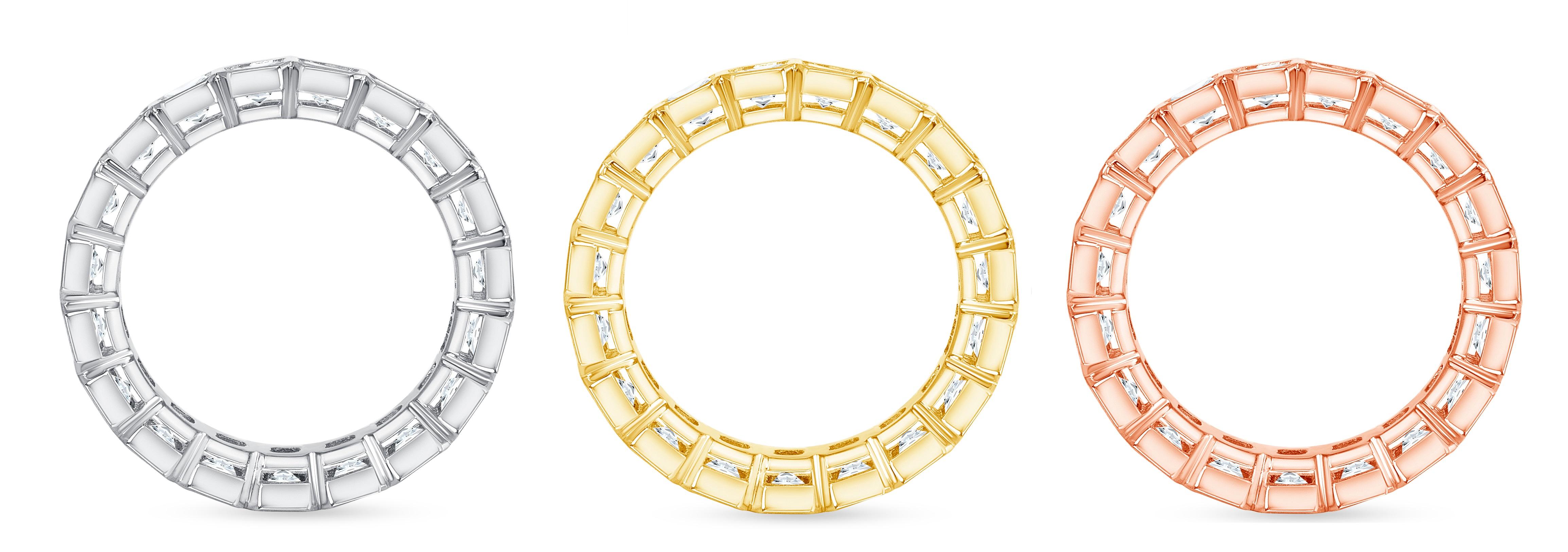 bezel set emerald eternity band