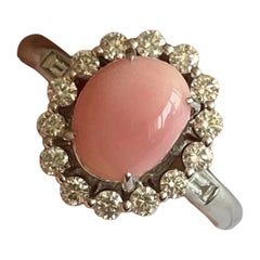 3.03ct Conch Pearl 
Diamond Platinum Ring rubyking