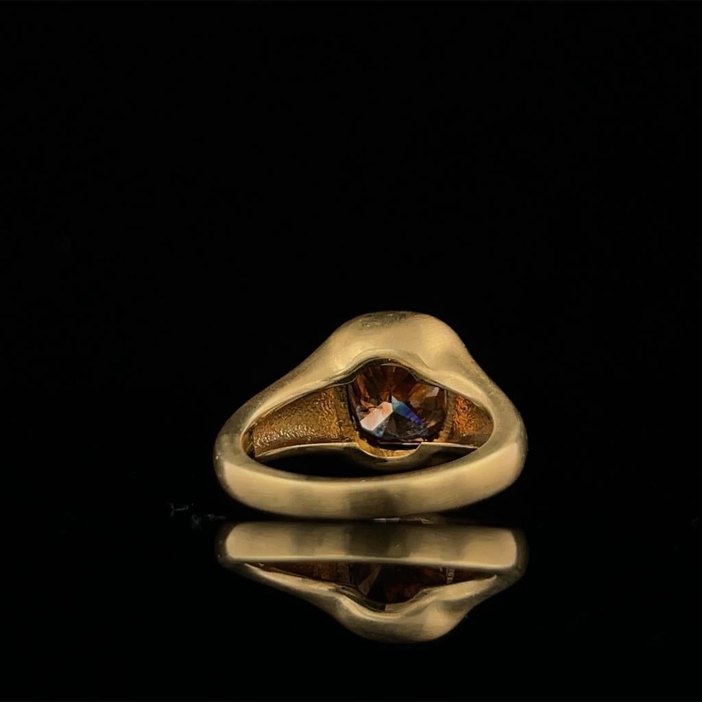 3.03CT Cushion Brown Diamond Ring  In New Condition For Sale In Los Angeles, CA
