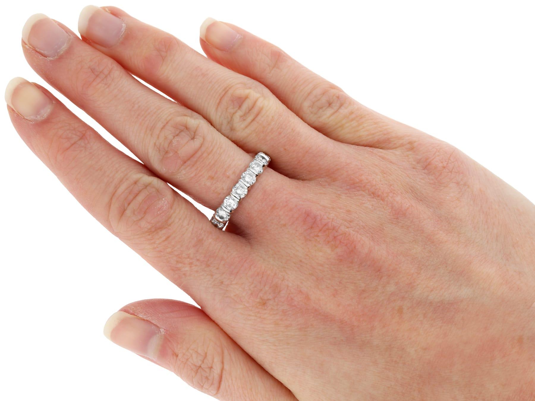 3.04 Carat Diamond and 18k White Gold Full Eternity Ring For Sale 2