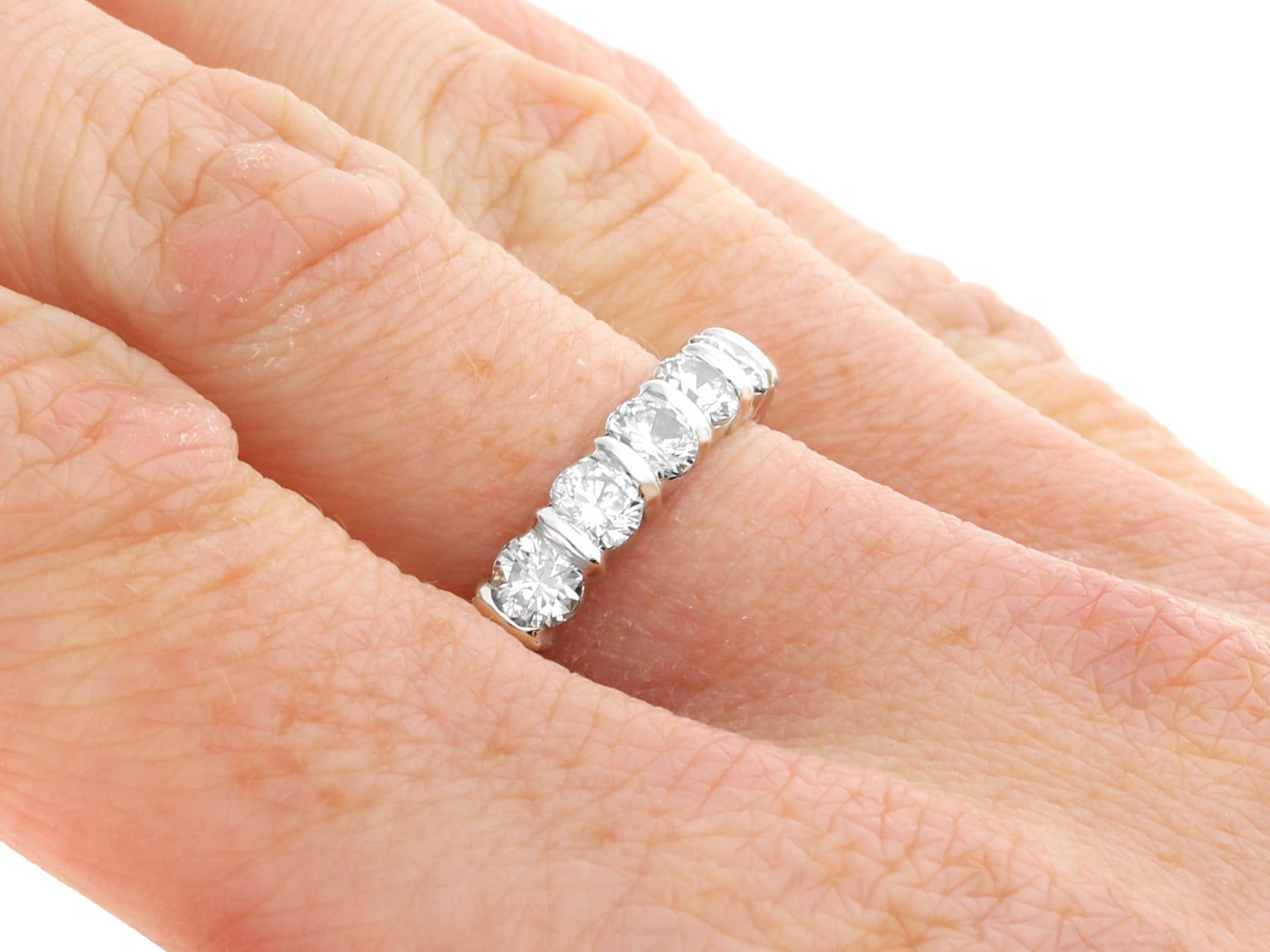 3.04 Carat Diamond and 18k White Gold Full Eternity Ring For Sale 3