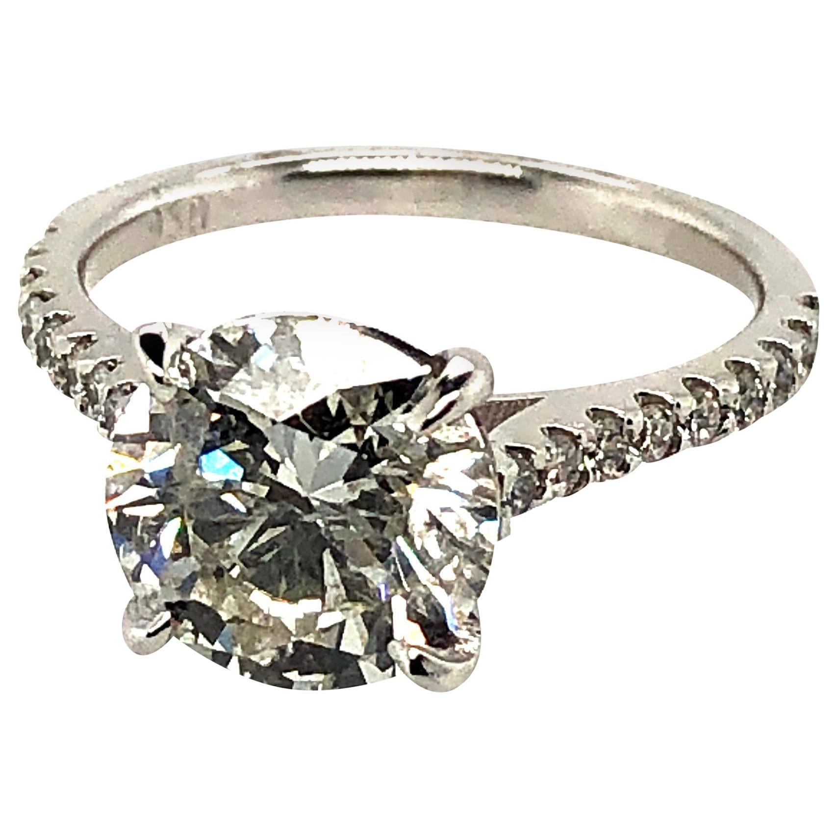3.04 Carat Diamond Engagement Ring Platinum
