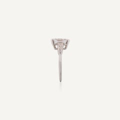 3.04 Carat Emerald-cut Statement SI 14K White Gold Effortless Elegance