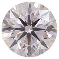 Diamant rose clair de 0,25 carat de taille ronde de pureté VS2 certifié GIA