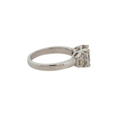 Natural 3.04 Carat Radiant Cut Diamond Platinum Engagement Ring In Stock