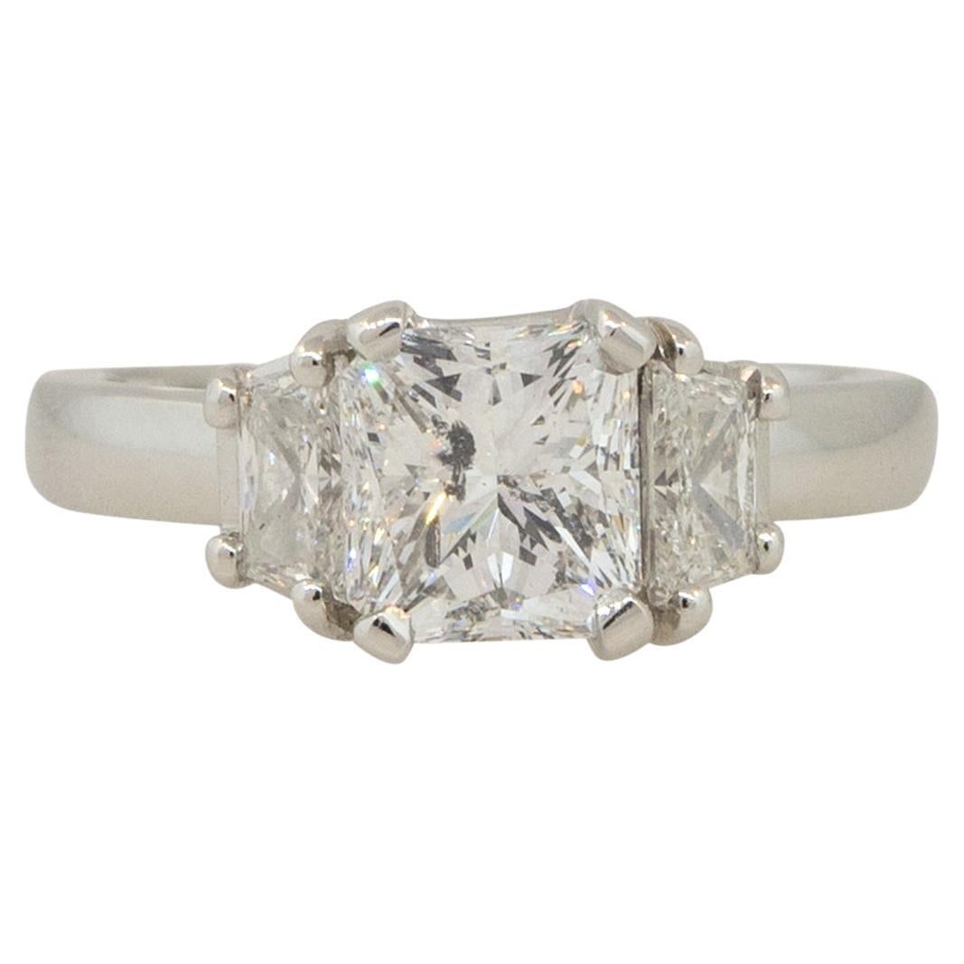 3.04 Carat Radiant Cut Diamond Engagement Ring Platinum in Stock