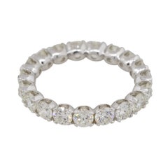 Natural 3.04 Carat Round Brilliant Diamond 14-Karat Eternity Band In Stock