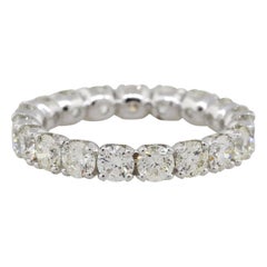Bague d'éternité en or 18 carats avec diamants taille ronde de 3,04 carats