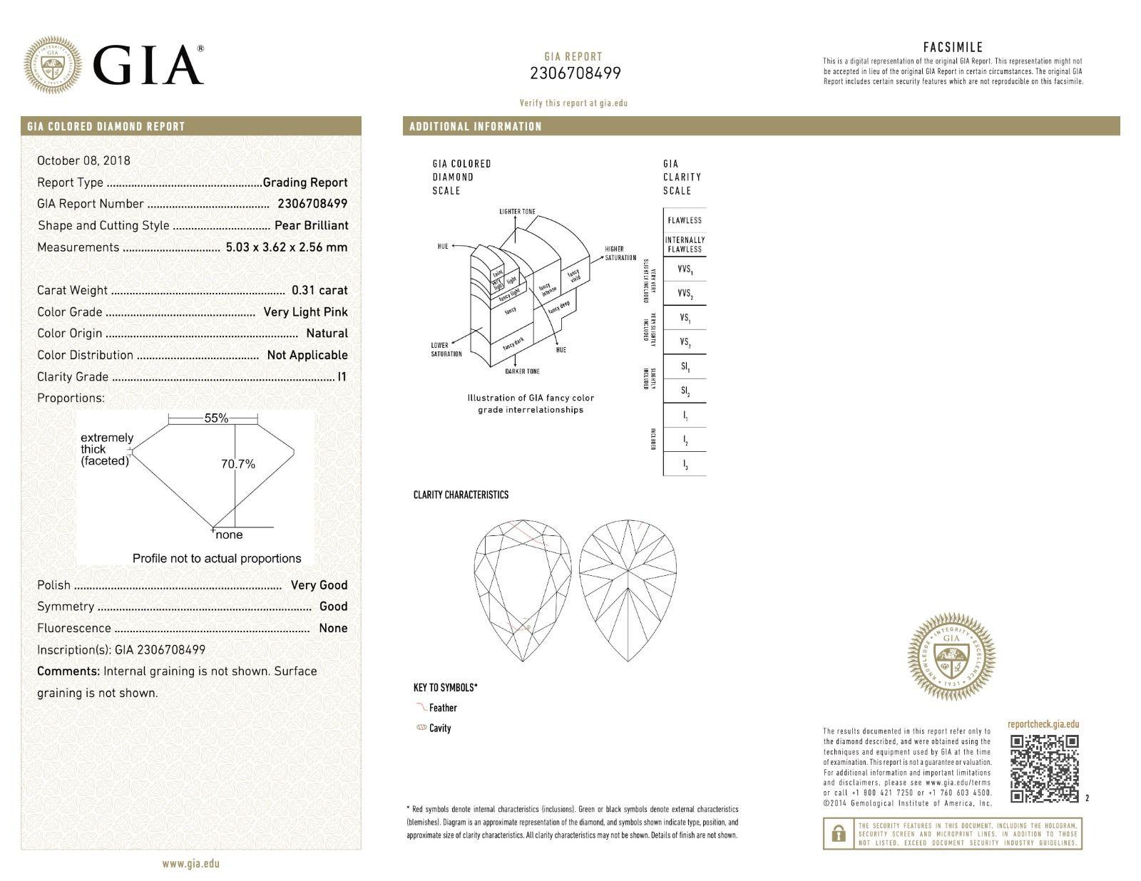 Bracelet en diamant rose très clair de 3,04 carats certifié GIA en vente 8