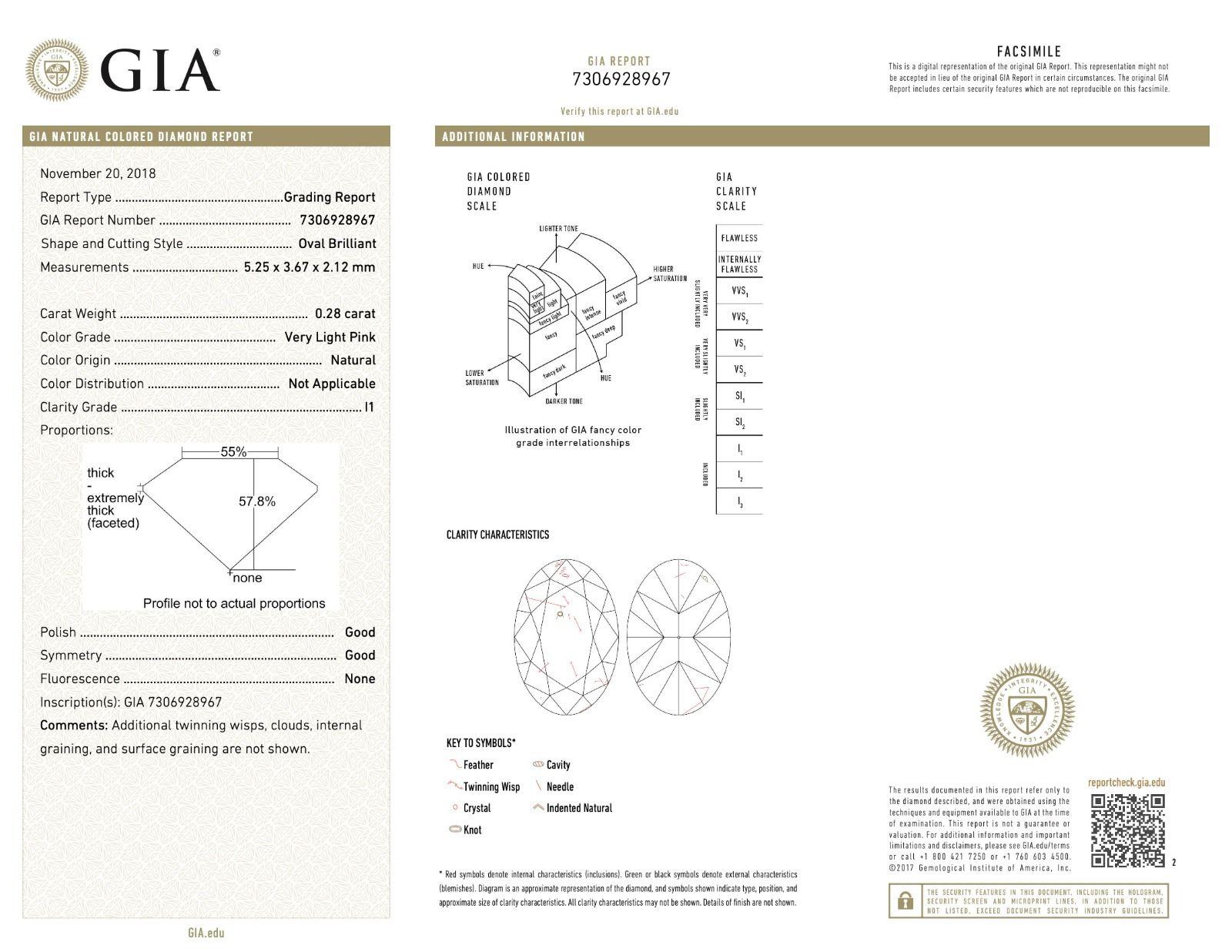 Bracelet en diamant rose très clair de 3,04 carats certifié GIA en vente 9
