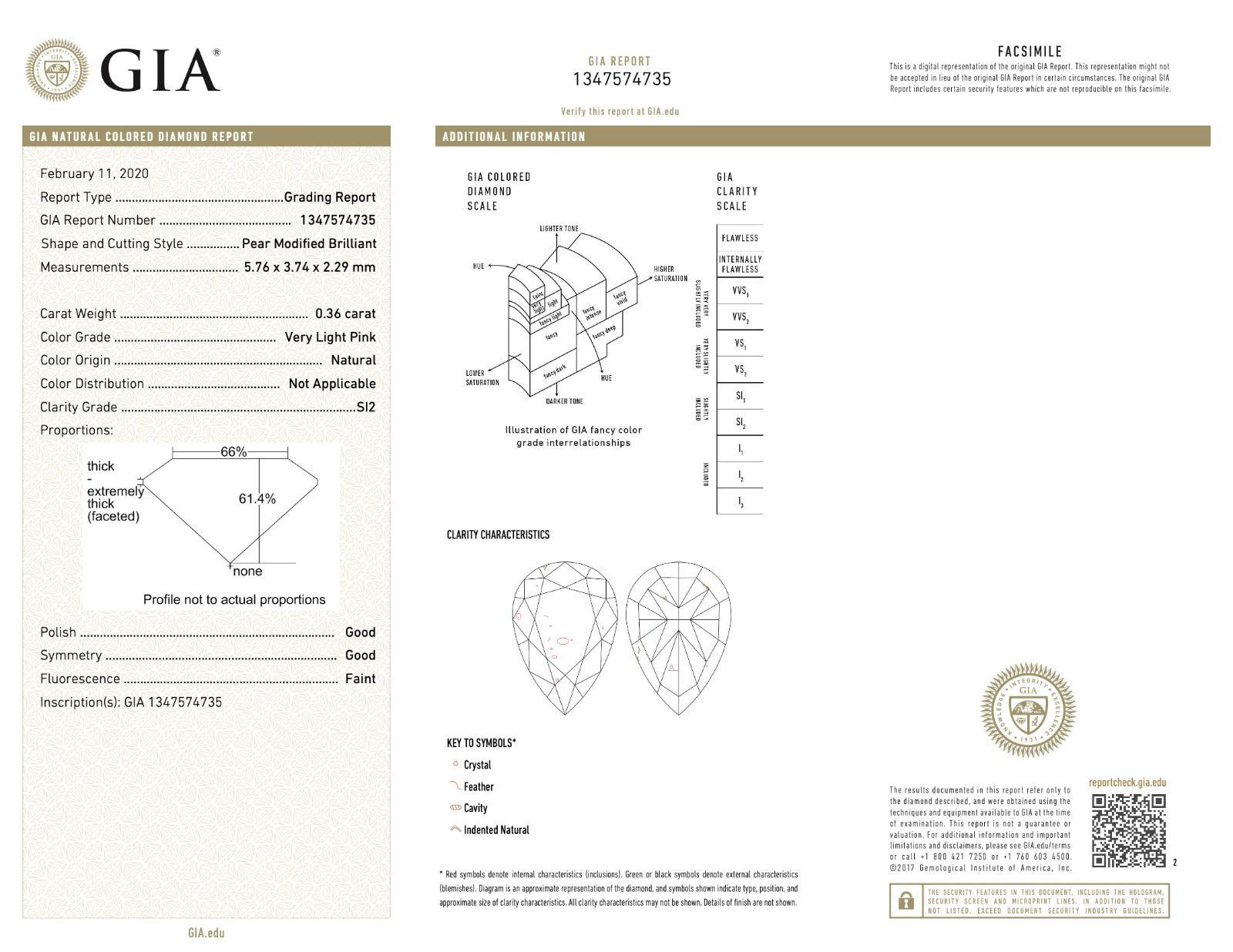 Bracelet en diamant rose très clair de 3,04 carats certifié GIA en vente 1
