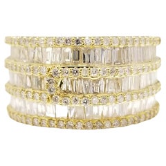 3.04 Carats Baguette Diamond Yellow Gold 14 Karat Ring 3.04 Carats Baguette Diamond Yellow Gold 14 Karat Ring