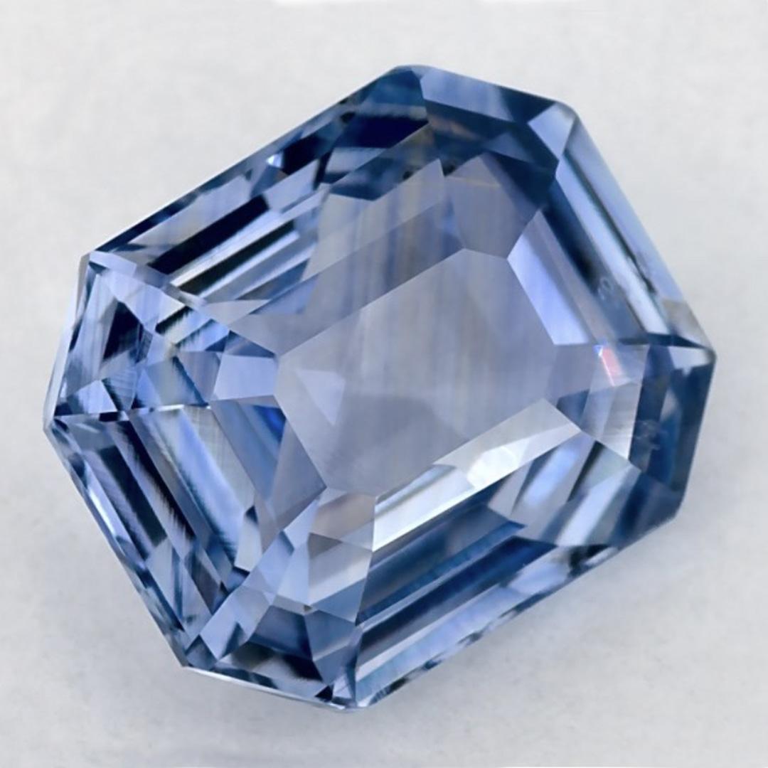 3.04 Ct Blue Sapphire Octagon Cut Loose Gemstone In New Condition For Sale In Fort Lee, NJ