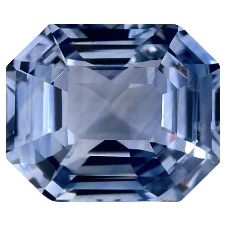3.04 Ct Blue Sapphire Octagon Cut Loose Gemstone For Sale