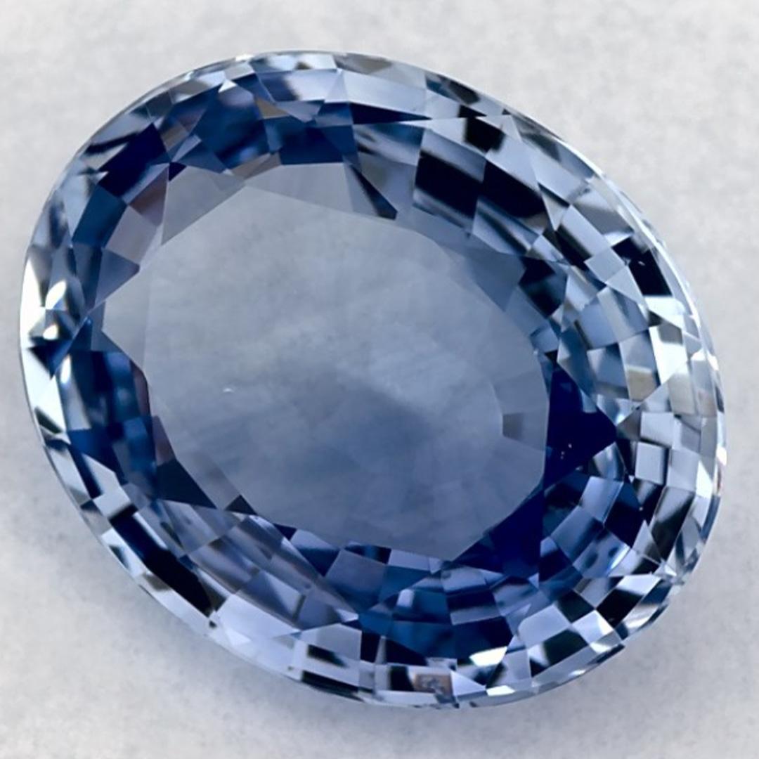 3.04 Karat Blauer Saphir Oval Loser Edelstein (Ovalschliff) im Angebot