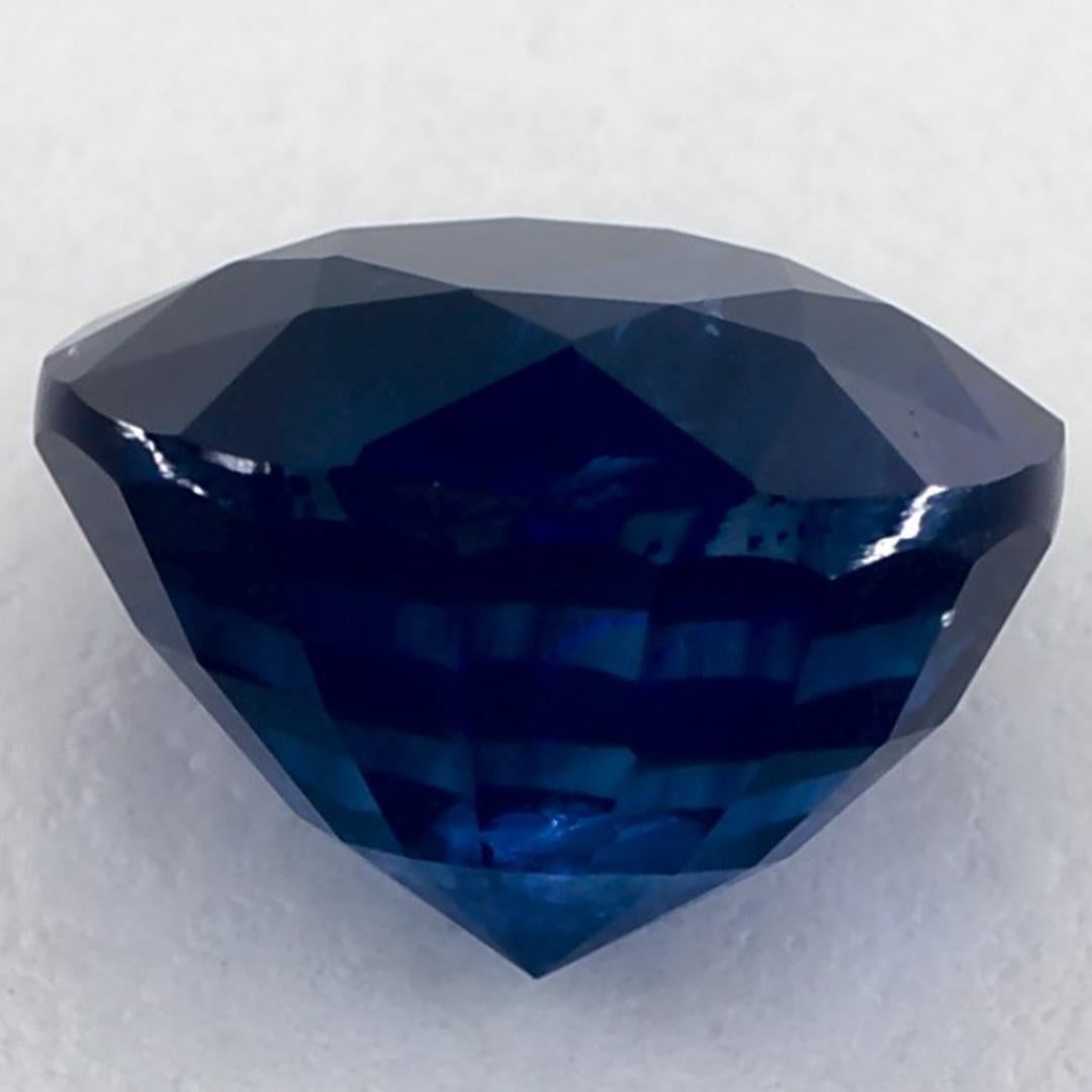 3.04 carati di zaffiro blu rotondo sfuso In condizioni Nuovo in vendita a Fort Lee, NJ