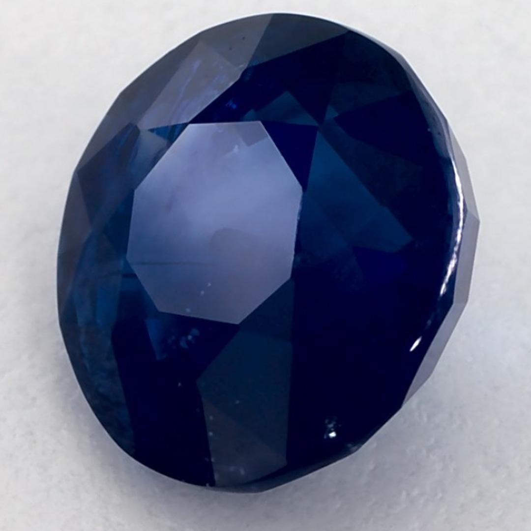 Donna 3.04 carati di zaffiro blu rotondo sfuso in vendita