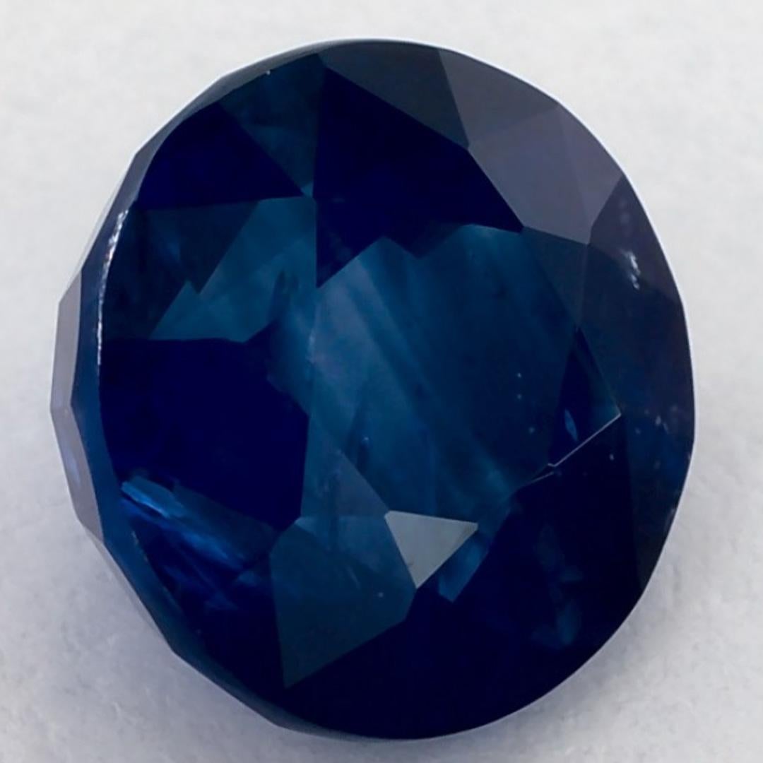 3.04 carati di zaffiro blu rotondo sfuso in vendita 2