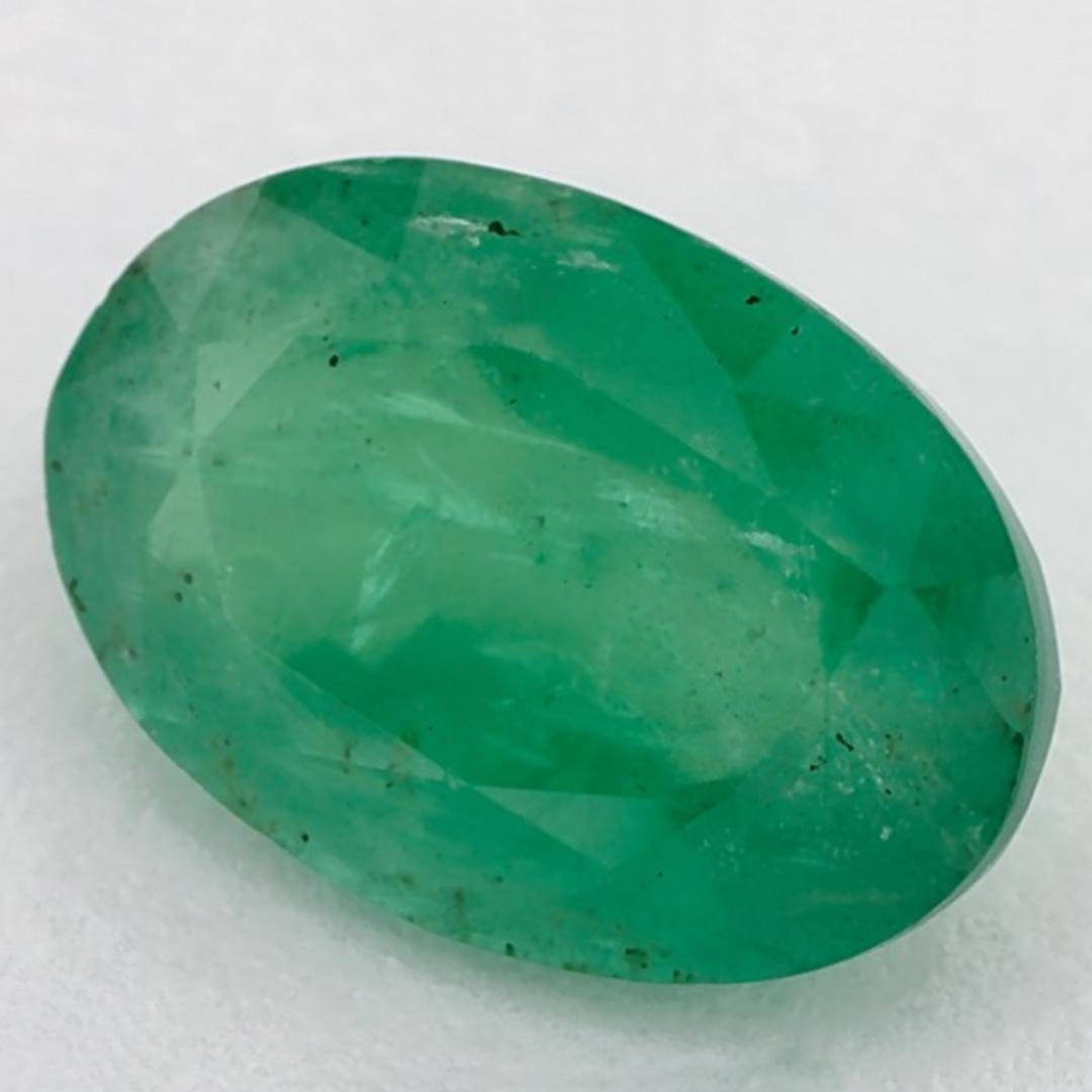 Gema suelta ovalada esmeralda de 3.04 qt Corte oval