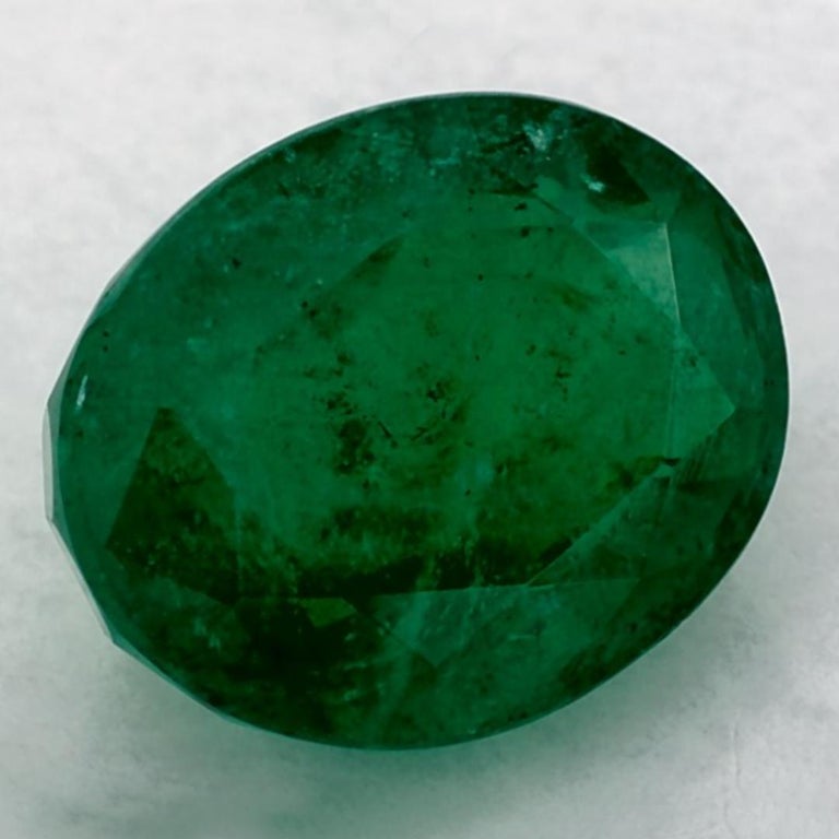 3.04 Carat Natural Emerald Oval Loose Gemstone For Sale at 1stDibs