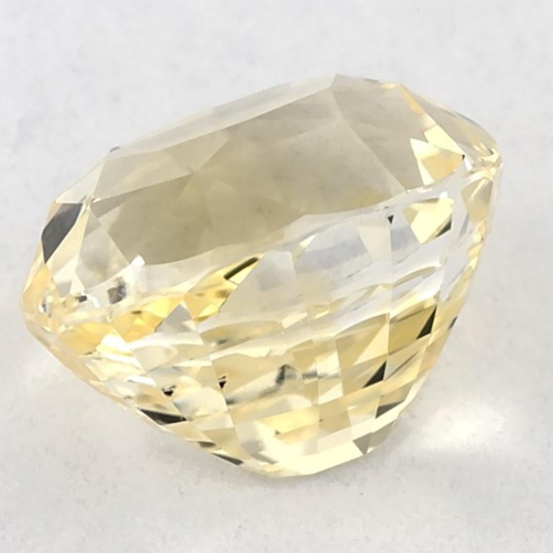 3.04 Karat Gelber Saphir Oval Loser Edelstein im Angebot 3