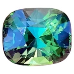 3,04 ct. Tourmaline verte jaunâtre, pierre précieuse naturelle en vrac, taille « coussin », origine