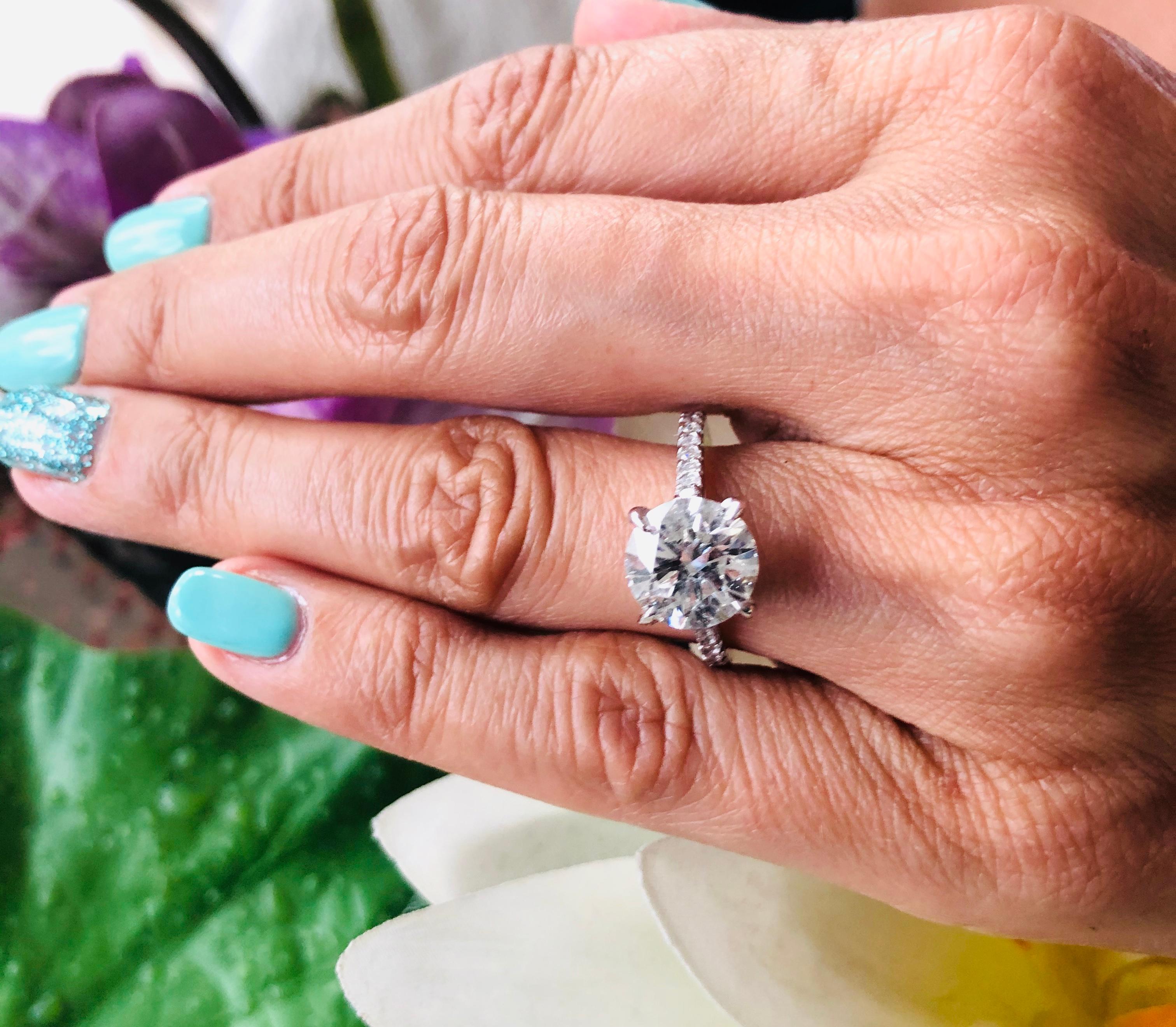 3.04 Carat Diamond Engagement Ring Platinum 2