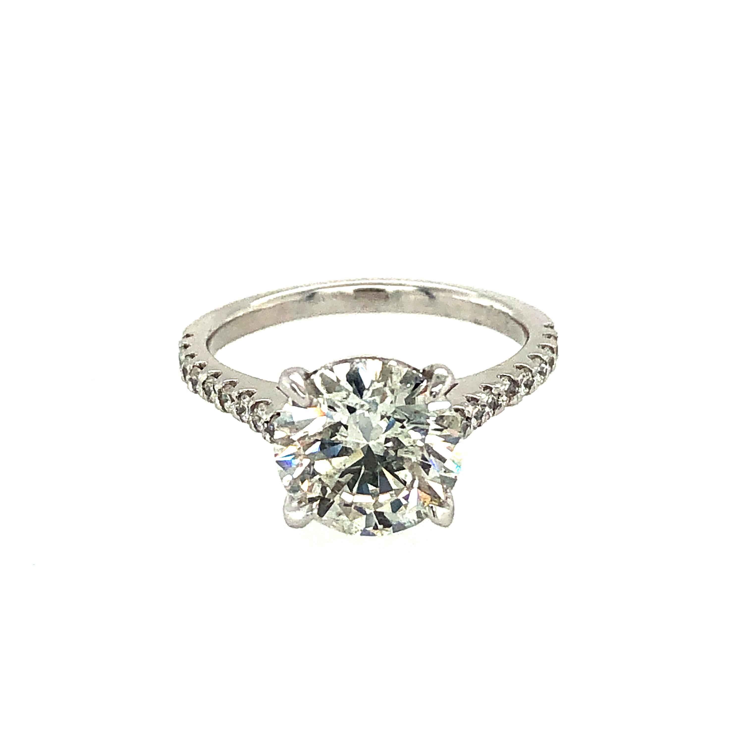 3.04 Carat Diamond Engagement Ring Platinum 3