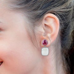30.5ct Diamond & Mixed Stones Drop Earrings from Designer Gems, India