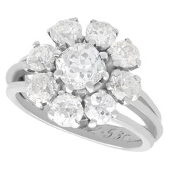 Anello di fidanzamento in palladio e diamanti da 3,05 carati