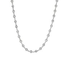 3.05 Carat Diamond by the Yard Necklace G SI 14 Karat White Gold 5 Pointers
