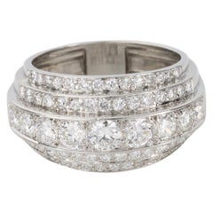 3.05 Carat Diamond Wide Band Ring