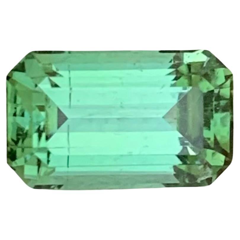 3.05 Carat Emerald Cut Natural Loose Open Green Loose Tourmaline Ring Gemstone  For Sale