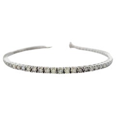 3,05 Karat natürliches Diamant-Tennisarmband aus 14K Weißgold