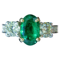 3.05 Carat Natural Emerald Diamond Ring Zambia A+*