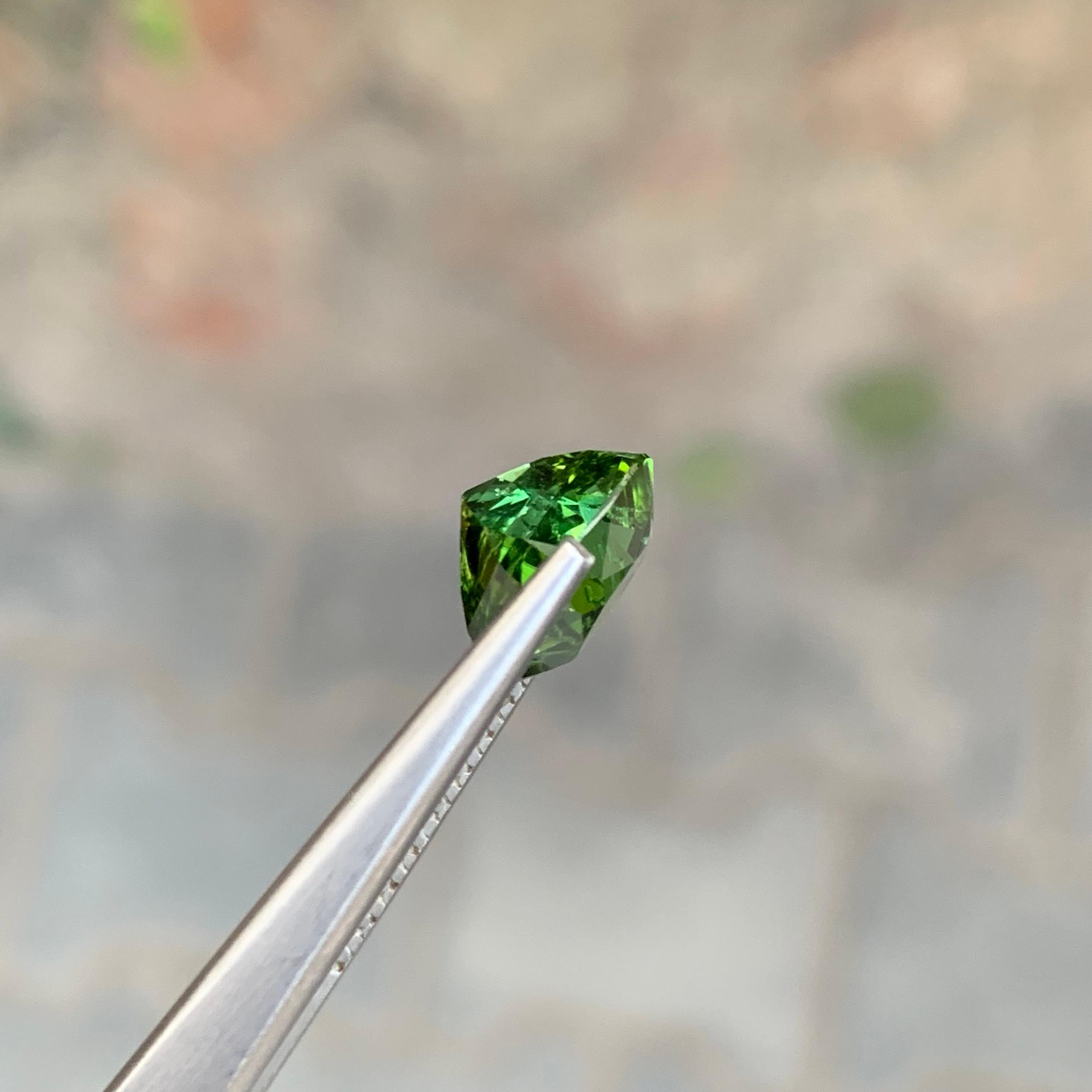3.05 Carat Natural Loose Blue Green Tourmaline Cushion Shape Gem For Sale 5