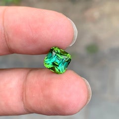 3.05 Karat Natürlicher loser blauer grüner Turmalin Cushion Shape Edelstein