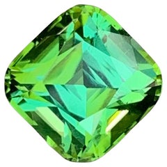 3.05 Carat Natural Loose Blue Green Tourmaline Cushion Shape Gem