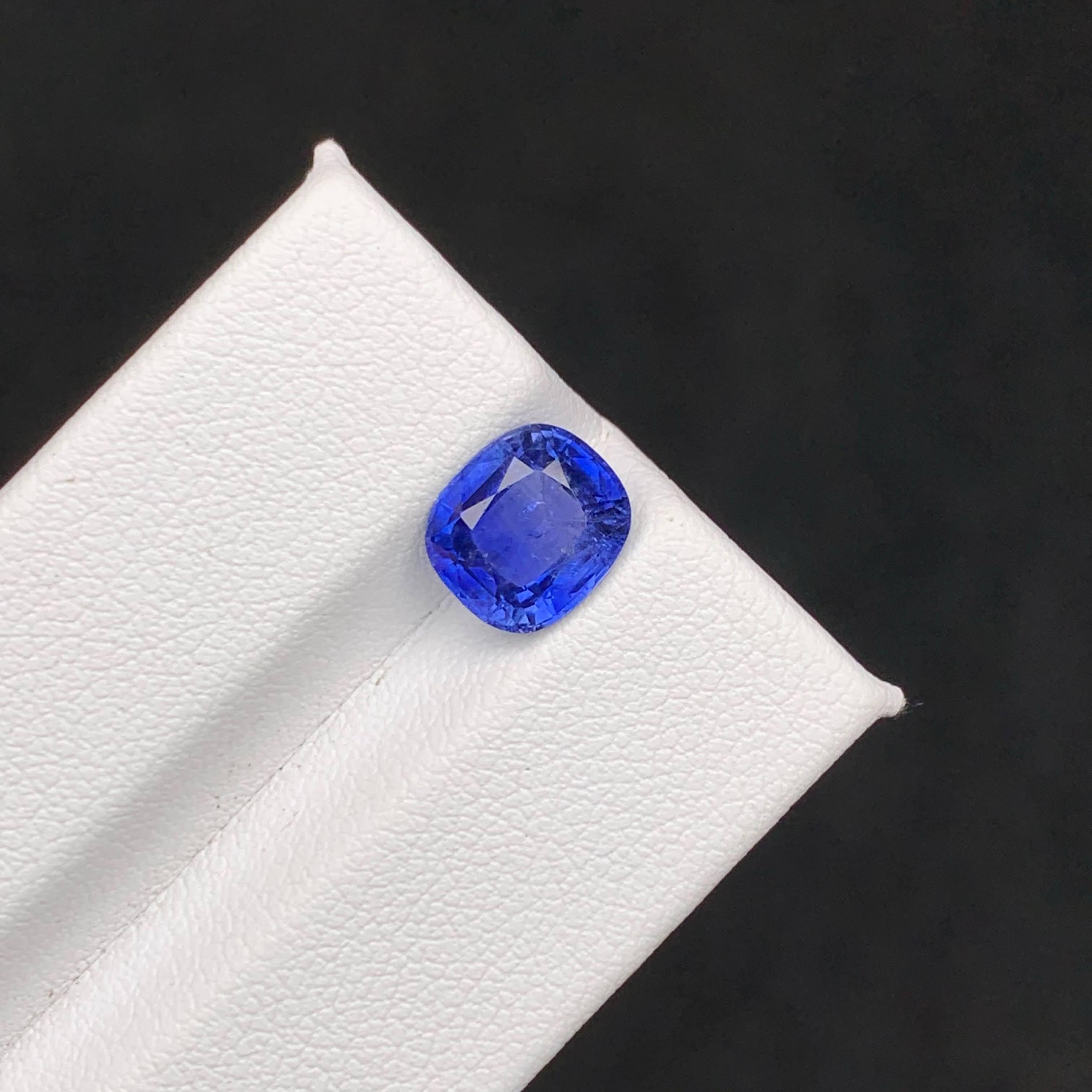 da uomo o donna 3,05 Carati di Zaffiro Blu Naturale Sciolto Pietra Taglio Cuscino Gemma dello Sri Lanka in vendita