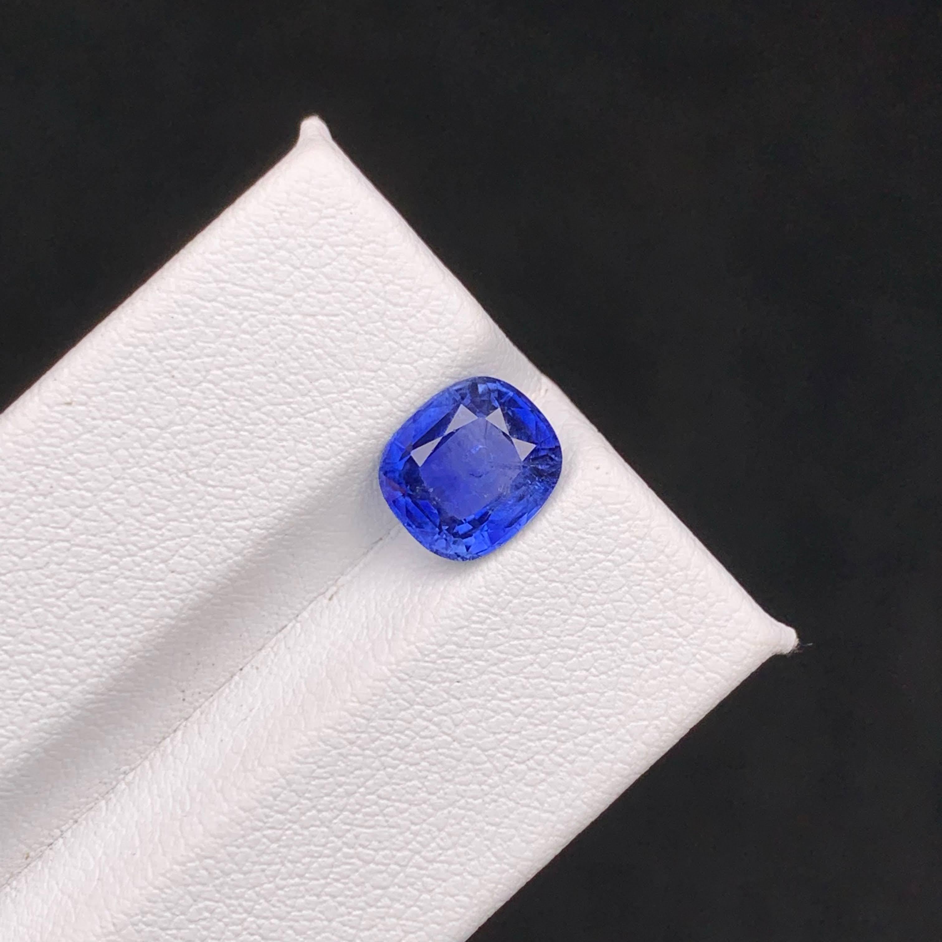 3,05 Carati di Zaffiro Blu Naturale Sciolto Pietra Taglio Cuscino Gemma dello Sri Lanka in vendita 1