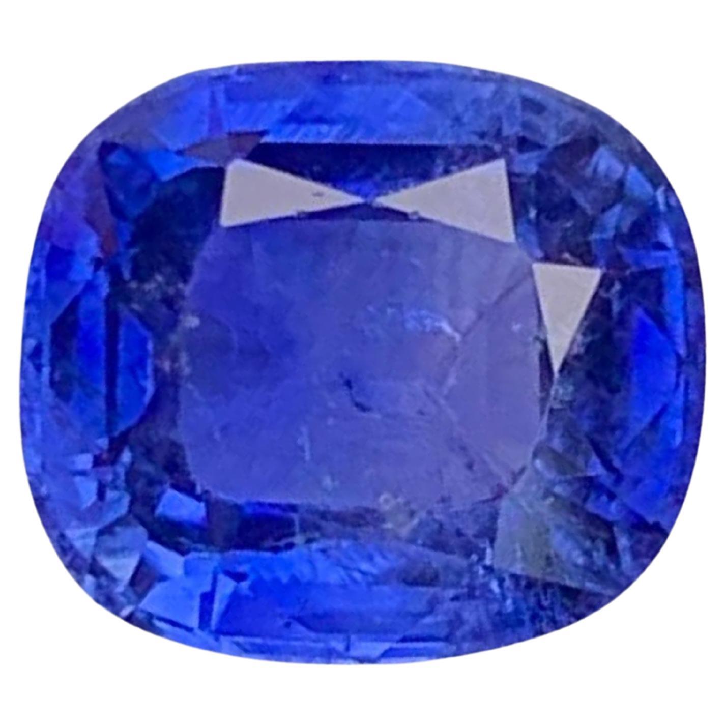 3,05 Karat natürlicher loser blauer Saphir Stein Kissenschliff Sri Lanka Edelstein