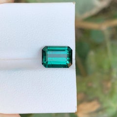 3,05 quilates de turmalina azulada natural suelta talla esmeralda gema afgana natural