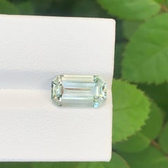 3.05 Carat Natural Loose Green Amethyst Stone Emerald Cut Brazilian Gemstone