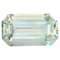 3.05 Carat Natural Loose Green Amethyst Stone Emerald Cut Brazilian Gemstone