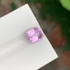 3.05 Carat Natural Loose Pink Kunzite Cushion Shape Gem For Jewellery Making